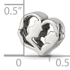 Sterling Silver 925 Mother and Baby Bead with Polished Finish Elegant Keepsake for Motherhood