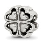 Sterling Silver Reflections Four Leaf Heart Clover Bead