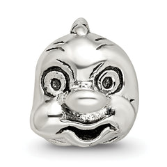 Sterling Silver 925 Fish Bead with Antiqued Finish and Intricate Design