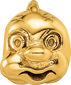 Sterling Silver Gold-Plated Fish Bead with Polished Finish  Elegant & Symbolic Charm