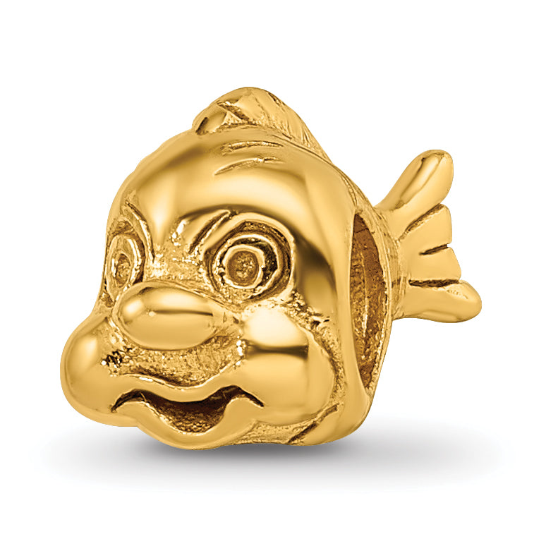 Sterling Silver Gold-plated Reflections Fish Bead Main image