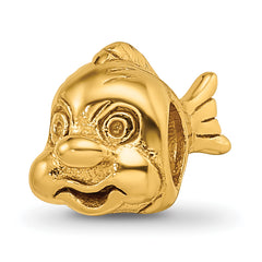 Sterling Silver Gold-plated Reflections Fish Bead
