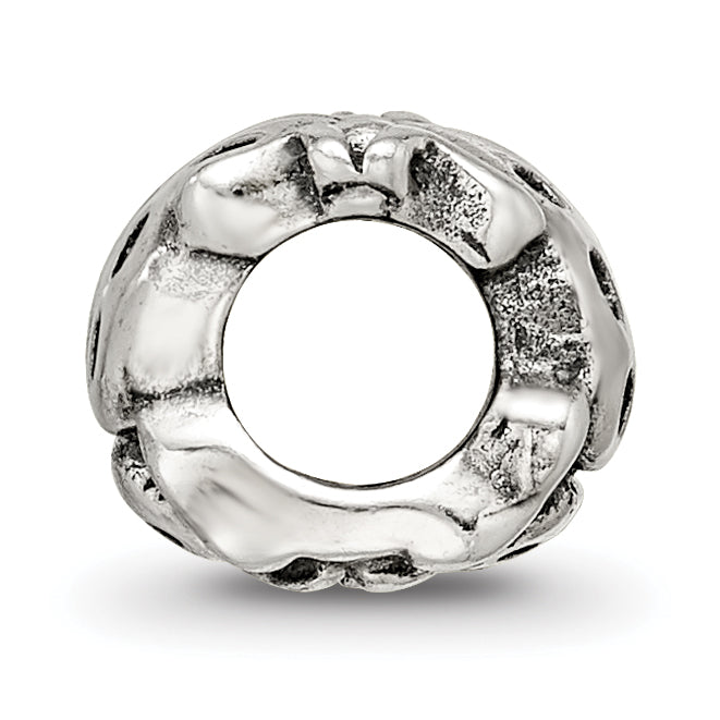 Sterling Silver 925 Ladybug Bead with Antiqued Finish for Luck and Charm