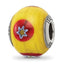 Sterling Silver Reflections Italian Yellow w/Decorative Accents Glass Bead