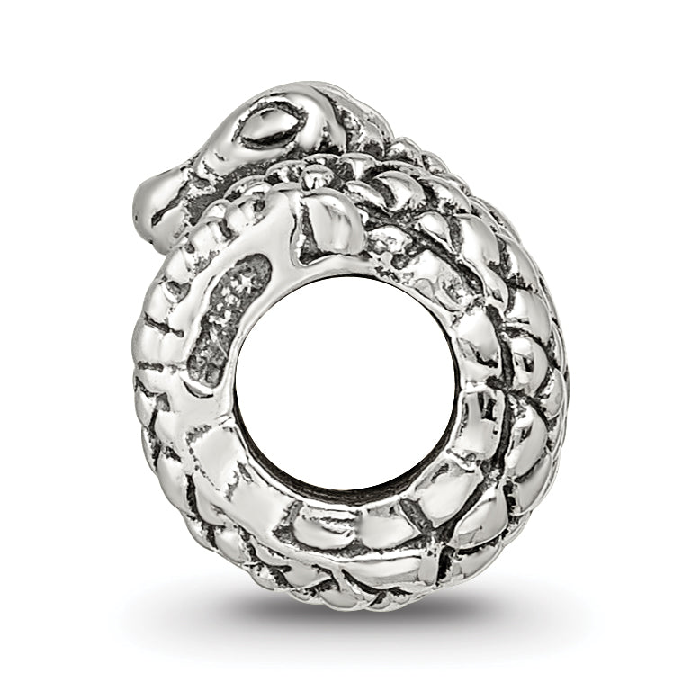 Sterling Silver 925 Snake Bead with Antiqued Finish for Timeless Elegance Secondary image