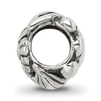 Sterling Silver 925 Reflections Shell Bead with Antiqued Solid Design