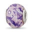 Sterling Silver Reflections Italian Decorative Purple Glass Bead