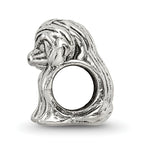 Sophia Jewelers Sterling Silver 925 Antiqued Sitting Puppy Bead  Solid, Themed Design