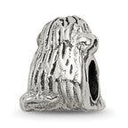 Sophia Jewelers Sterling Silver 925 Antiqued Sitting Puppy Bead  Solid, Themed Design