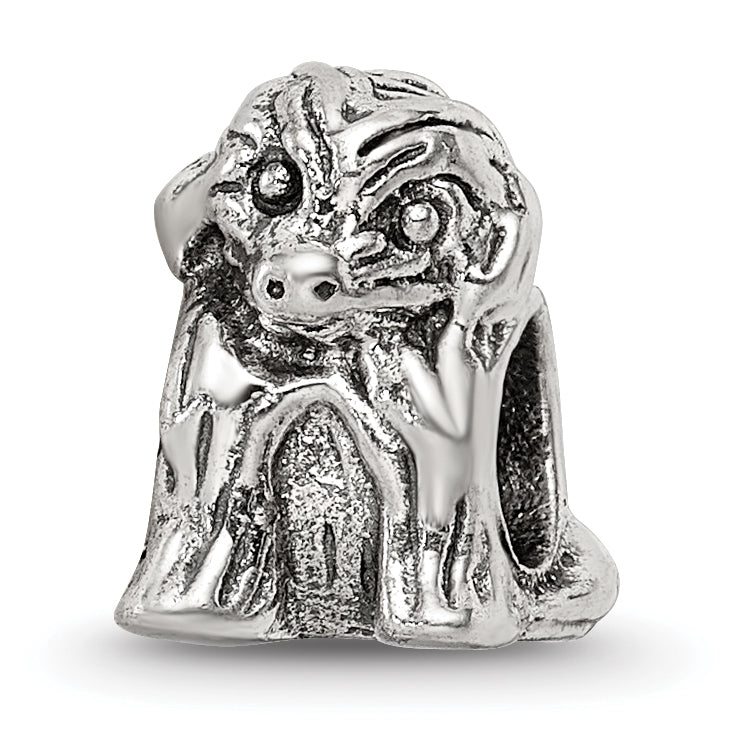 Sterling Silver Reflections Sitting Puppy Bead Main image