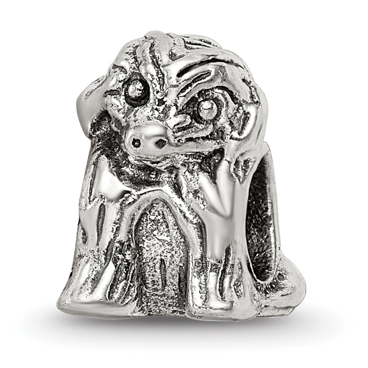 Sterling Silver Reflections Sitting Puppy Bead