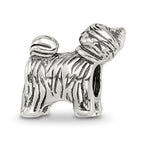 Sterling Silver 925 Antiqued Puppy Bead with Solid Casted Design