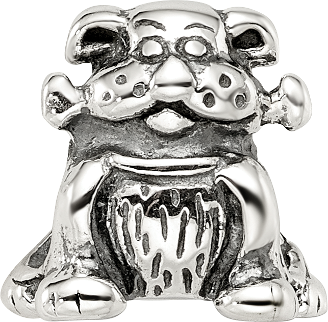 Sterling Silver Reflections Dog with Bone Bead