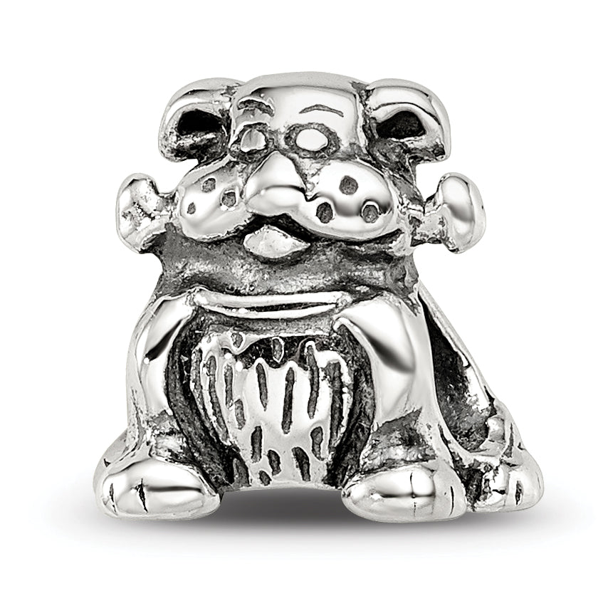 Sterling Silver Reflections Dog with Bone Bead Main image