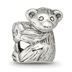 Sterling Silver 925 Koala Bead with Antiqued Finish Solid Design