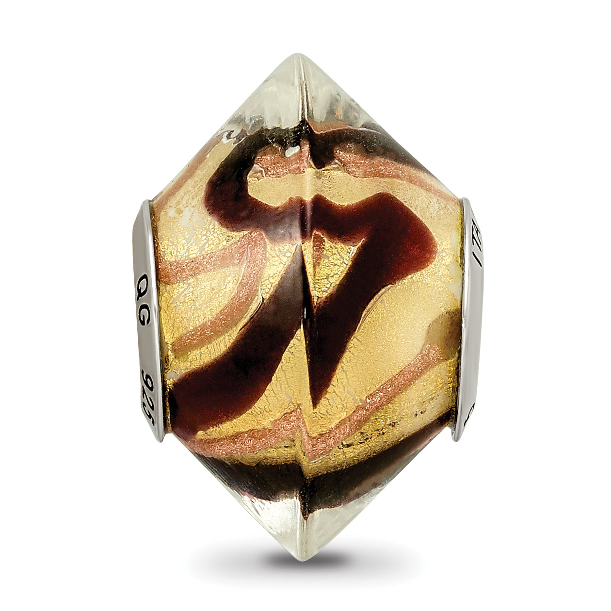 Sterling Silver Murano Glass Bead with Polished Finish Elegant Design