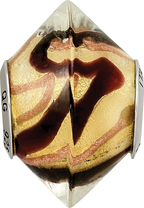 Sterling Silver Murano Glass Bead with Polished Finish Elegant Design