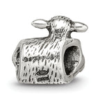 Sterling Silver 925 Lamb Bead with Antiqued Finish Solid Theme