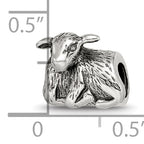 Sterling Silver 925 Lamb Bead with Antiqued Finish Solid Theme