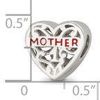 Sterling Silver 925 Enameled Mother Bead with Solid Cast Design