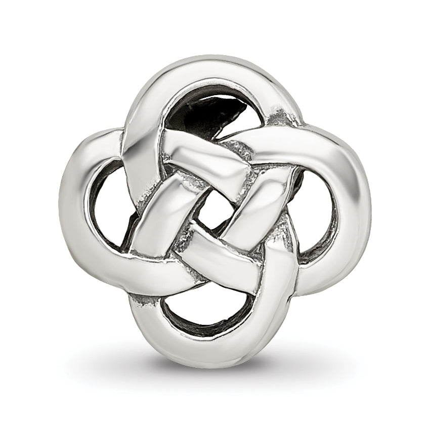 Sterling Silver 925 Celtic Knot Bead Solid Casted Elegant Design