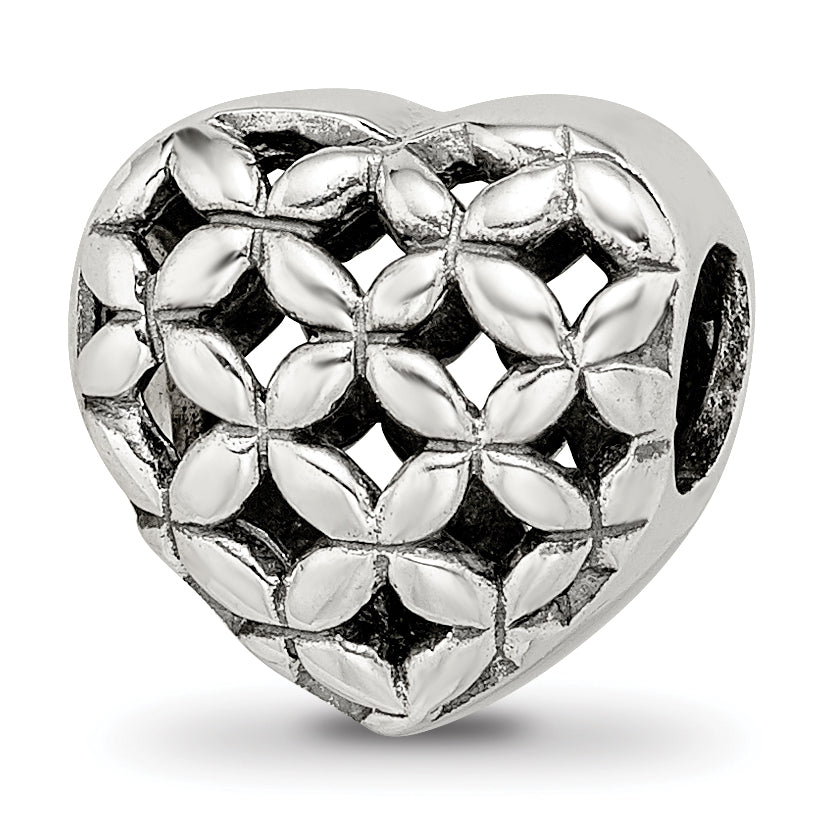 Sterling Silver Reflections Heart Bead Main image