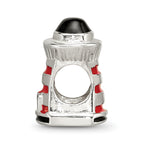 Sterling Silver 925 Enameled Lighthouse Bead with Nautical Theme