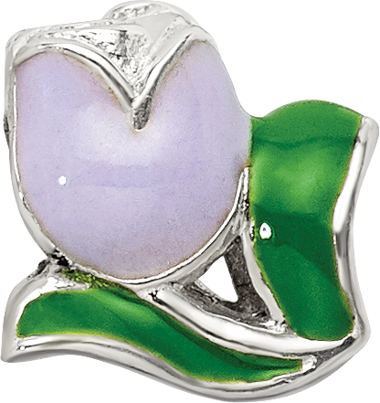 Sterling Silver Reflections Kids Enameled Tulip Bead