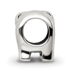Sterling Silver 925 Elephant Bead with Antiqued Finish Solid Design