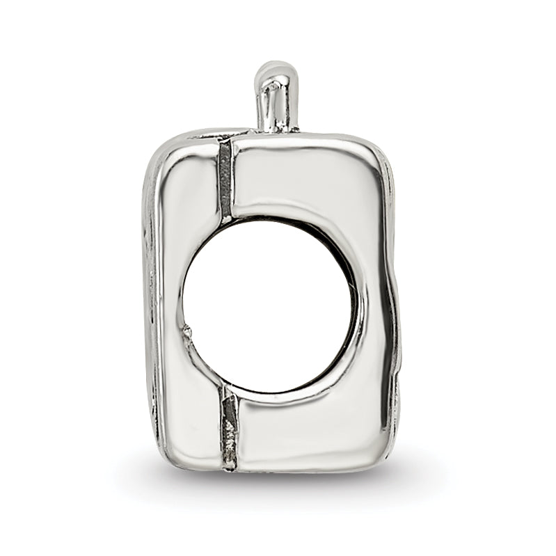 Sterling Silver 925 Suitcase Bead with Solid Casted Design Secondary image