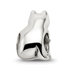 Sophia Jewelers Sterling Silver Marcasite & Enamel Cat Bead Charm