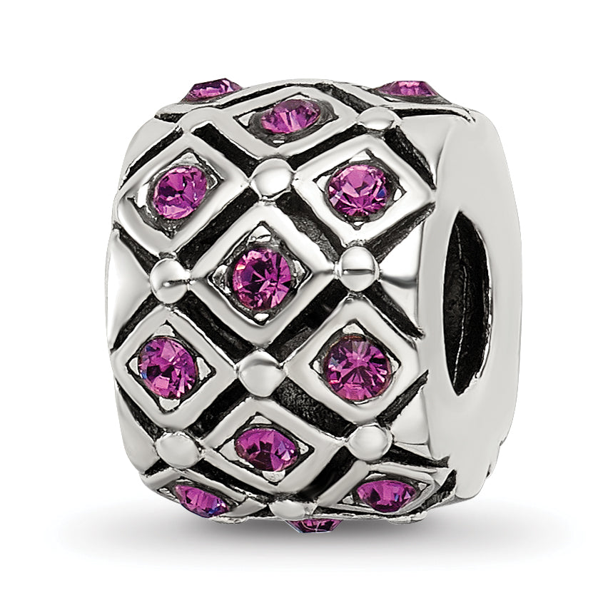 Sterling Silver Reflections February Preciosa Crystal Bead Main image