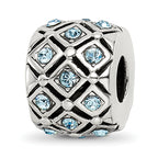 Sterling Silver Reflections March Preciosa Crystal Bead