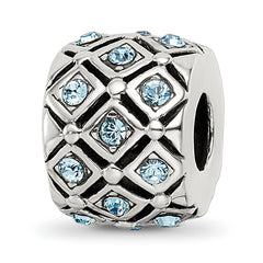Sterling Silver Reflections March Preciosa Crystal Bead