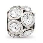 Sterling Silver 925 April Birthstone Bead with Preciosa Crystal
