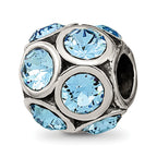 Sterling Silver Reflections March Preciosa Crystal Bead