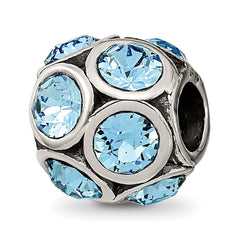 Sterling Silver Reflections March Preciosa Crystal Bead