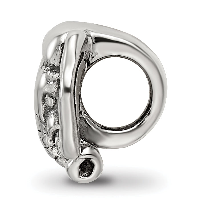 Sterling Silver 925 Elephant Bead with Antiqued Finish Solid Design