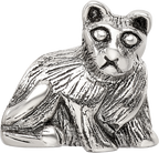 Sterling Silver 925 Cat Bead with Antiqued Finish Solid Charm