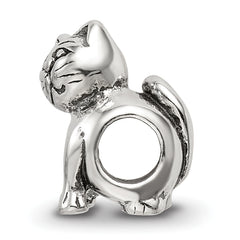 Sterling Silver Antique Reflections Cat Bead