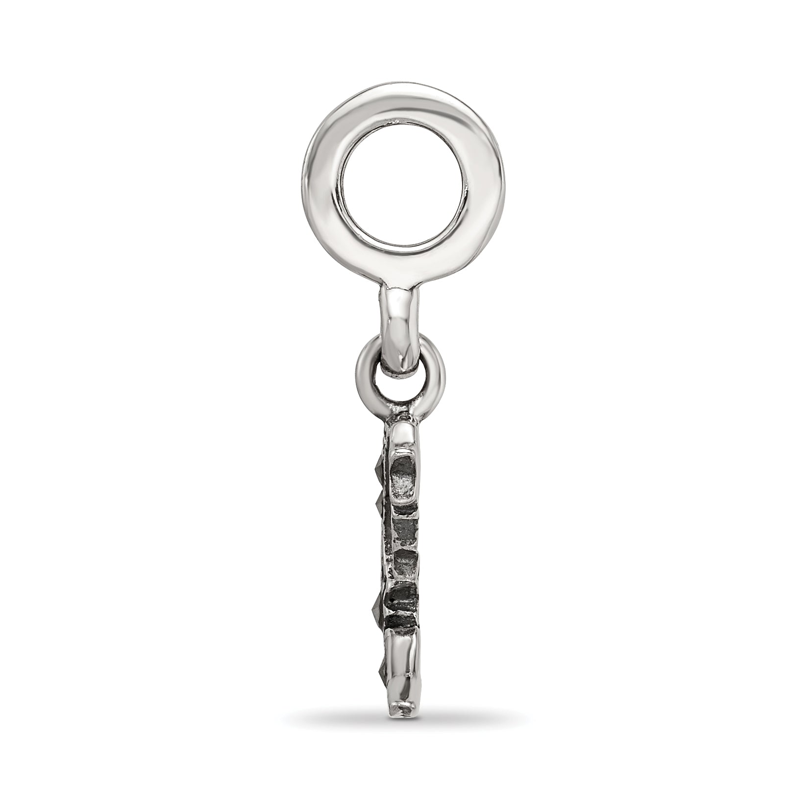 Sterling Silver 925 Marcasite Moon & Stars Dangle Bead Vintage Elegant Charm