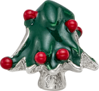 Sterling Silver Enameled Christmas Tree Bead by Sophia Jewelers