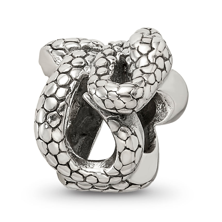Sterling Silver 925 Themed Snake Bead Solid Cast Design from Sophia Jewelers