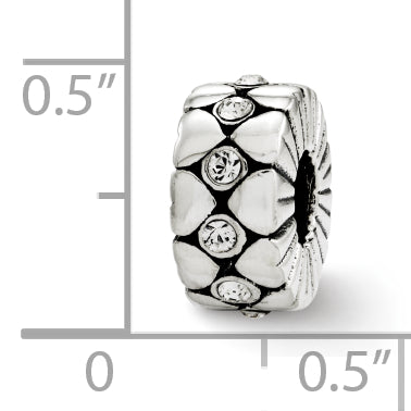 Sterling Silver Crystal Bead with 4mm Opening  Elegant and Solid Design