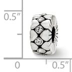 Sterling Silver Crystal Bead with 4mm Opening  Elegant and Solid Design