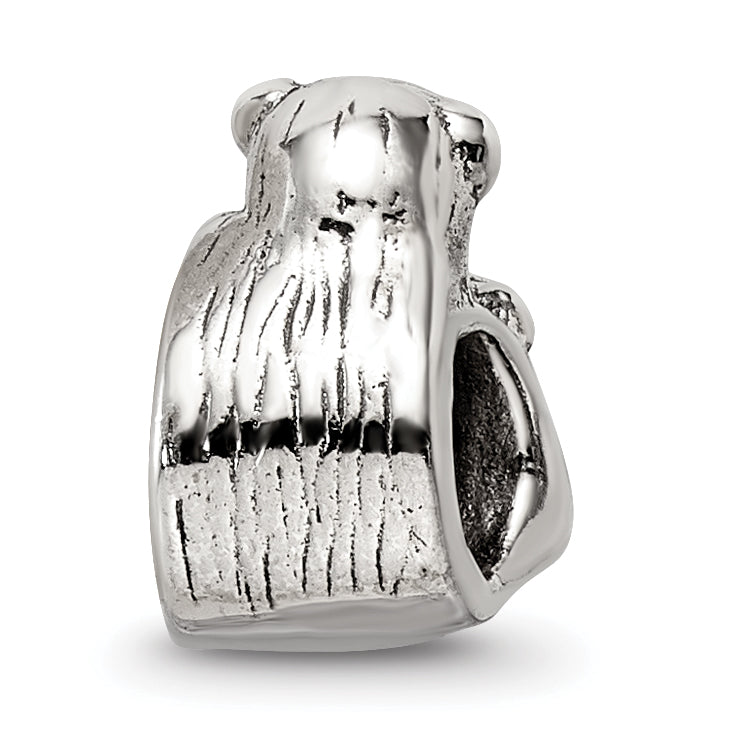 Sterling Silver 925 Mama & Baby Monkey Bead with Antiqued Finish