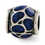 Sterling Silver Reflections Blue Enamel w/Sparkles Bead