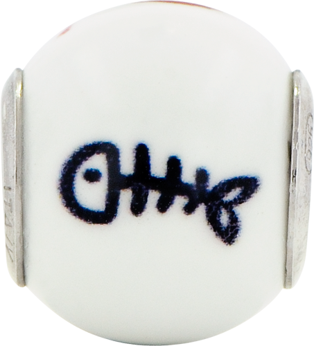 Sterling Silver 925 Enameled Cat Bead with Whimsical Charm