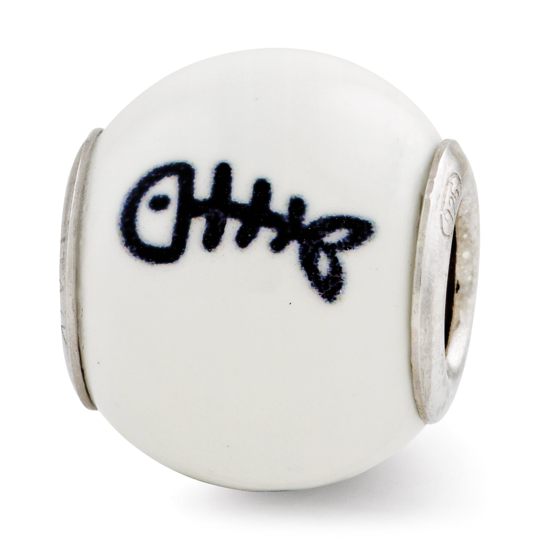 Sterling Silver Reflections Enameled Cat Theme Bead Main image