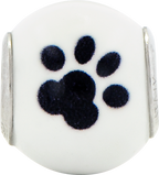 Sterling Silver 925 Enameled Cat Bead with Whimsical Charm